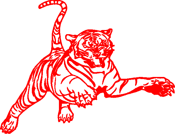 Roter Tiger aus dem Logo